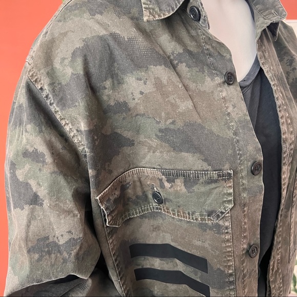 NWT Zara Man Modern Camo Regular Fit Button Up Top - Picture 5 of 7